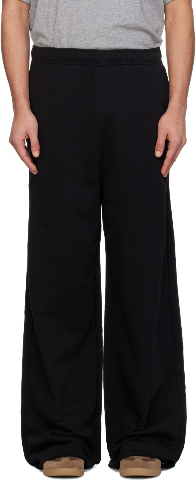 Black Embroidered Logo Sweatpants 261188M191016