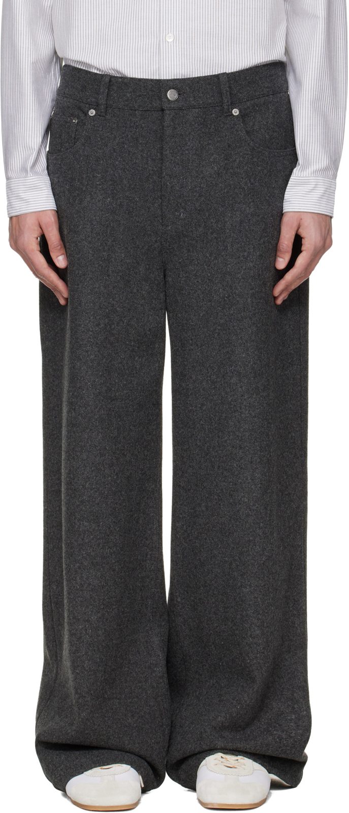 Gray Clyde Trousers 261252M191005