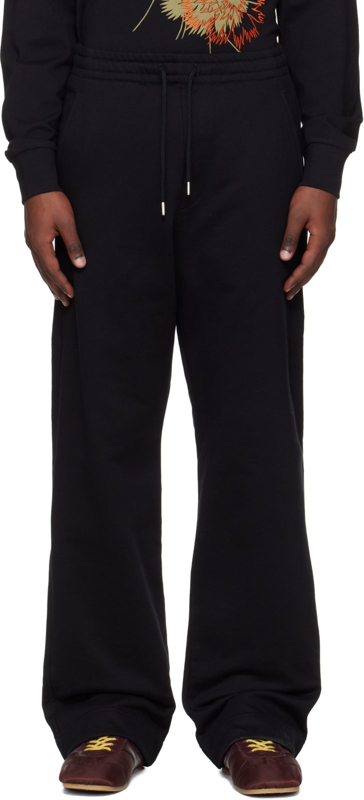 Black Drawstring Sweatpants 261358M190015