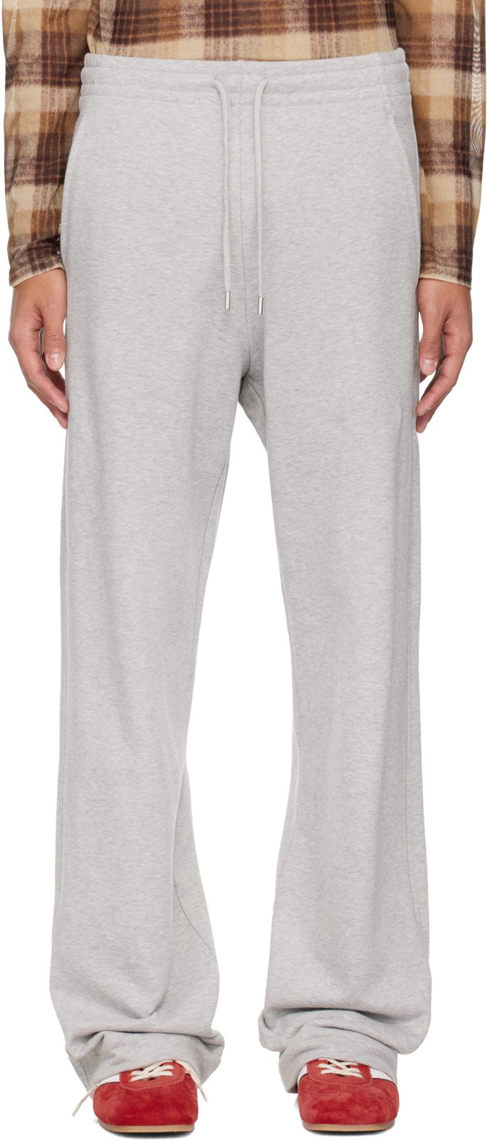 Gray Drawstring Sweatpants 261358M190012