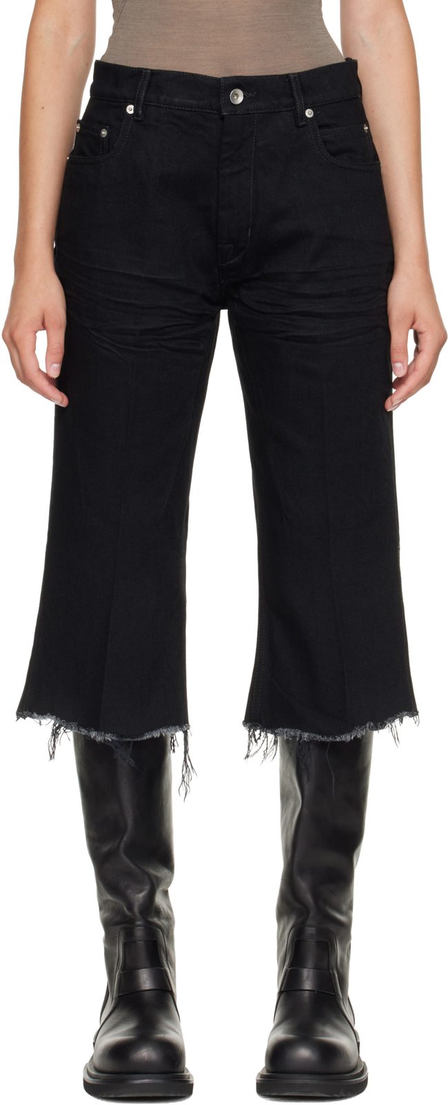 Black Tower Bolan Cutoff Denim Shorts 262232F088021
