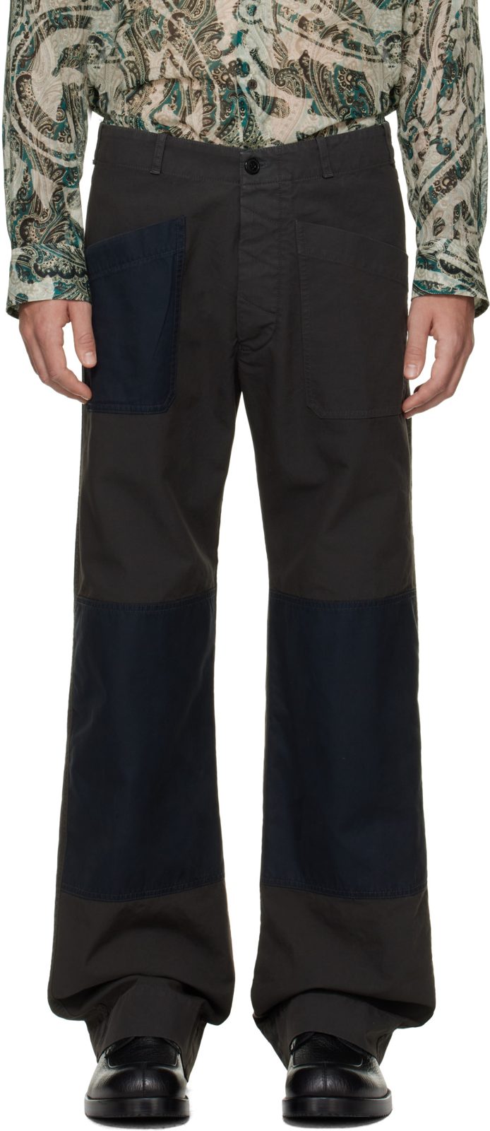 Gray Patch Trousers 262358M191004