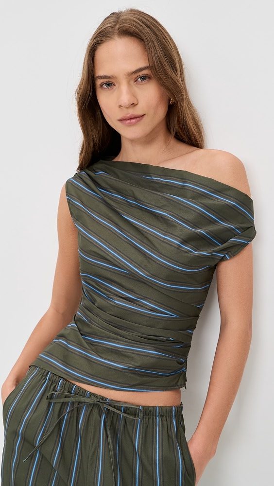 STAUD Phare Top_Huntington Stripe