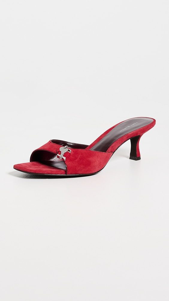 Lock Kitten Heel Sandals 55mm_Toucan RED/M[ERL]OT/SILVER