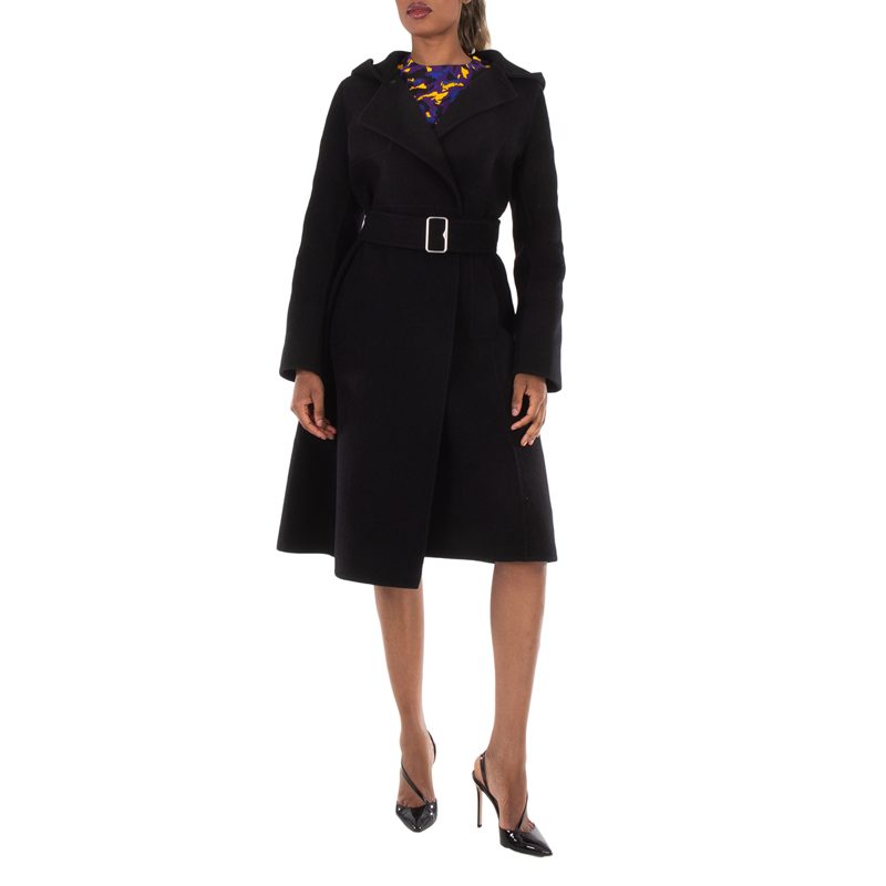 Hooded Wool Cashmere Coat_Black