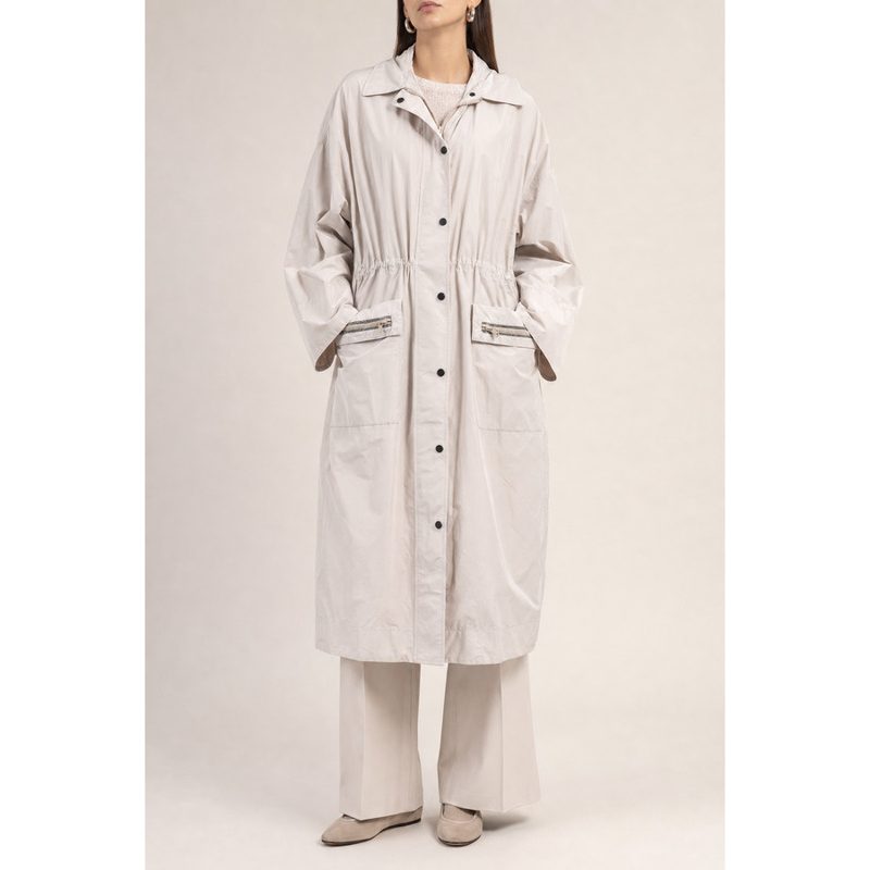 Brunello Cucinelli Womens Yogurt Cotton Blend Jacket_White
