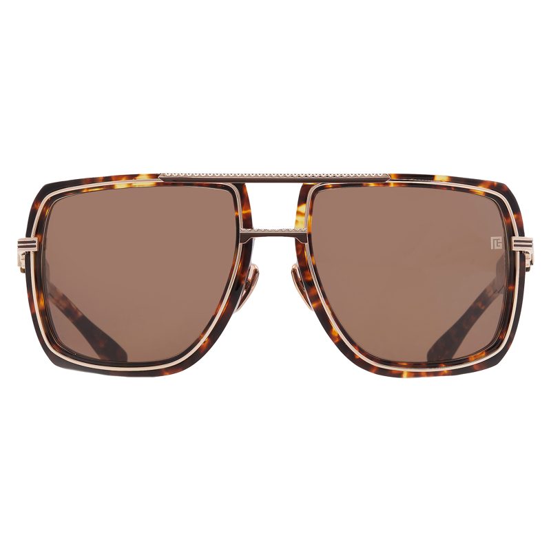 SOLDIER Brown Navigator Unisex Sunglasses BPS-160D GLD-TRT 59