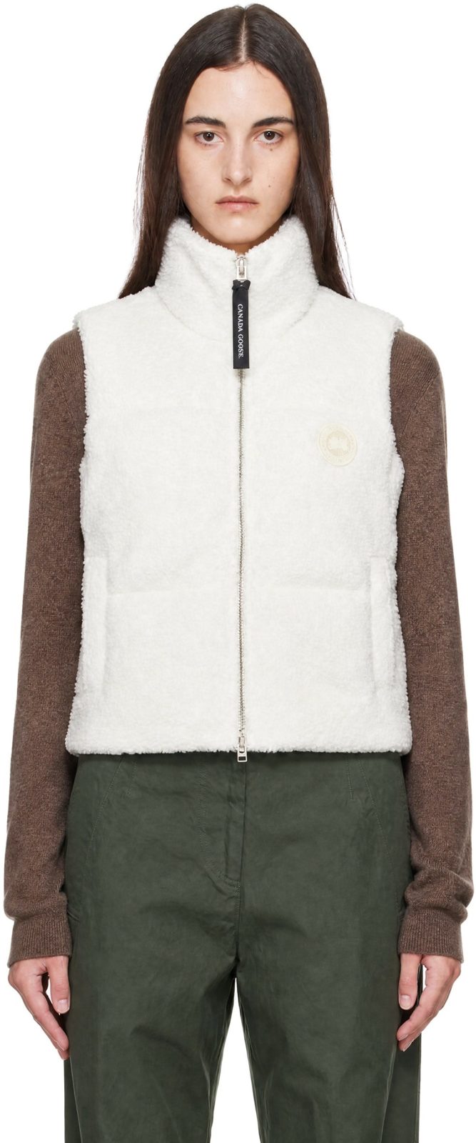 오프화이트 Fallon Fleece Puffer Down Vest 262014F061000