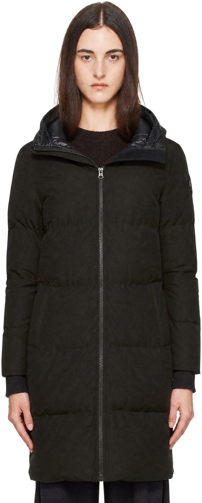 Brown Tonal Disc Louise Down Parka 262014F061006