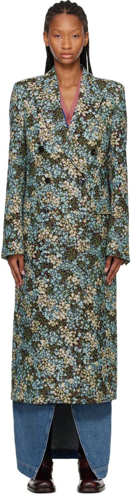 Multicolor Gobelin Coat 262358F059013