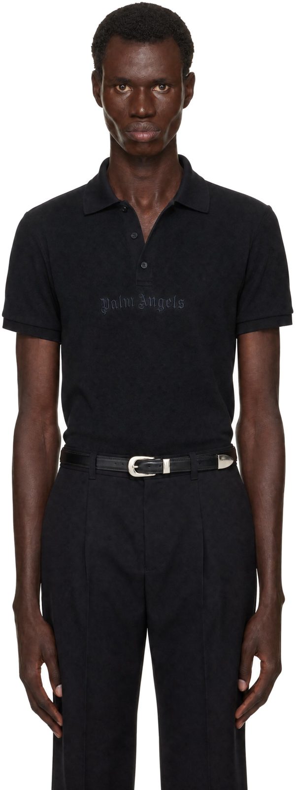 Black Logo Spray Regular Polo 262695M212002