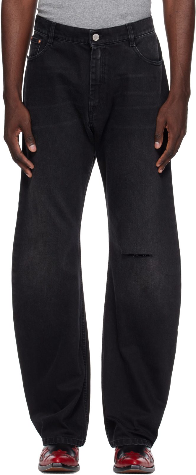 Black O-Leg Jeans 262669M186008