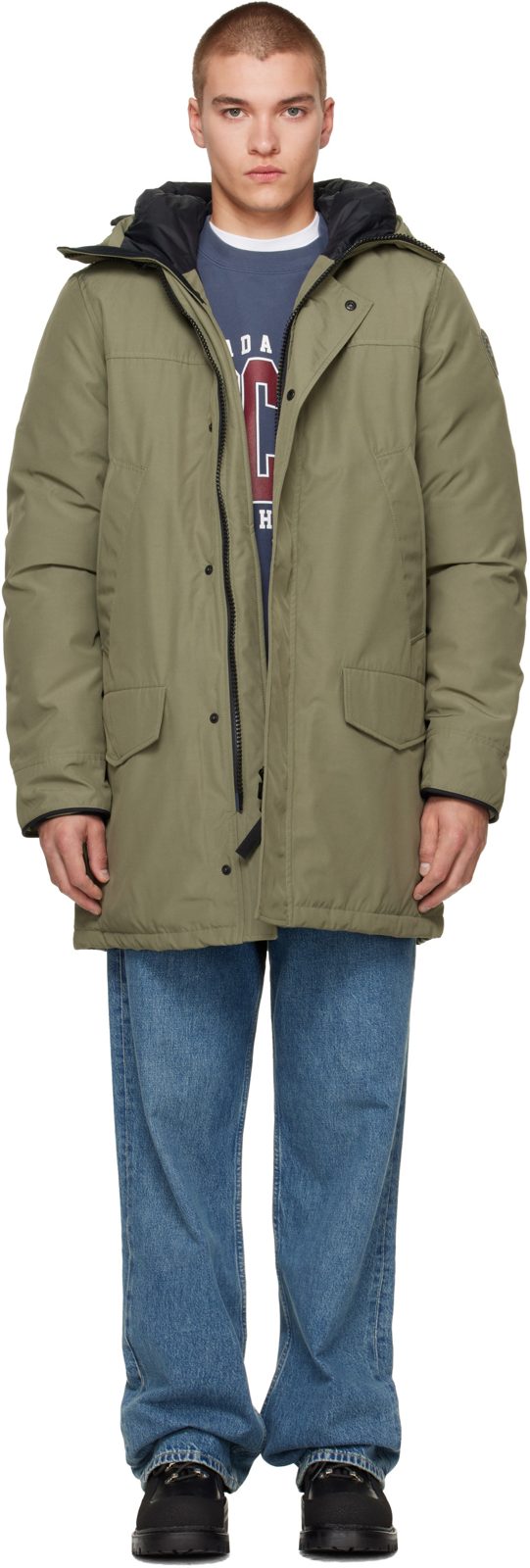 Khaki Tonal Disc Langford Down Parka 262014M178029