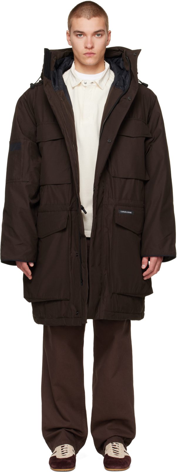 Brown Erie Down Parka 262014M178012