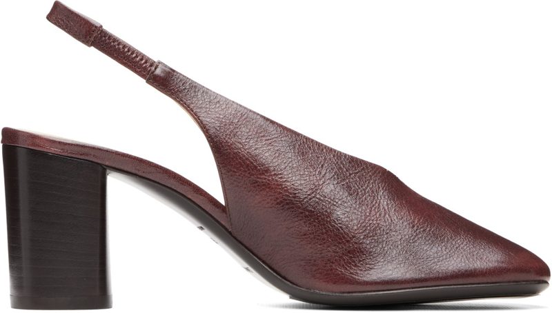 Brown Glove Slingback 80 Heels 262646F122001
