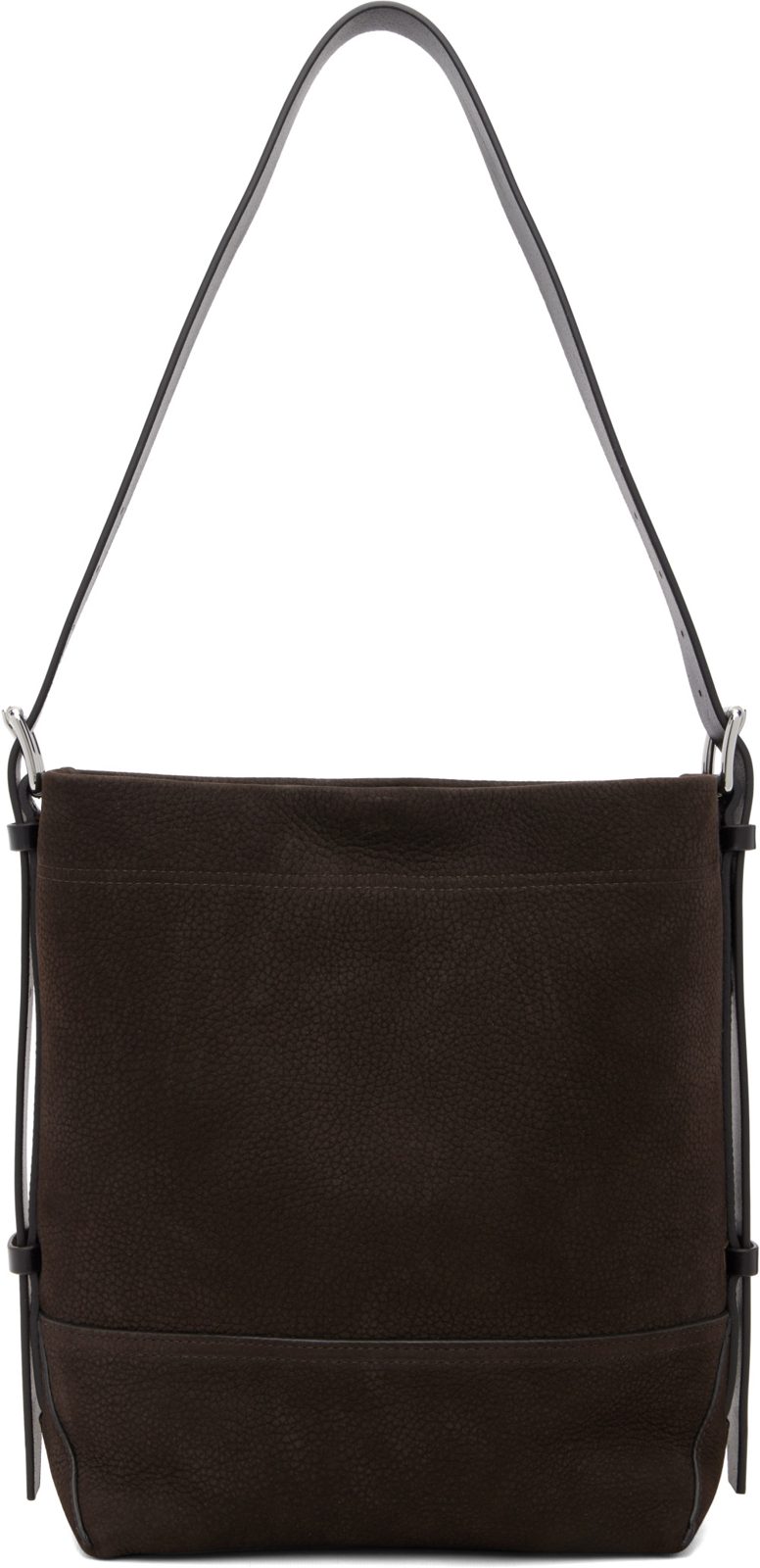 Brown Small Belted Tote 262646M172000