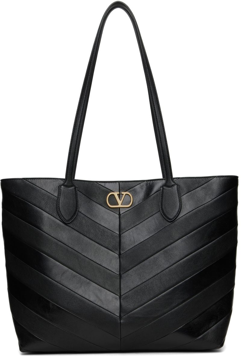 Garavani Black Jean Patchwork Medium Tote 262807F049010