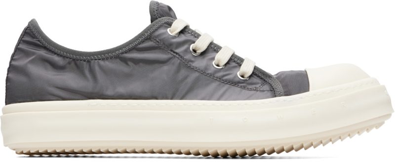 Gray & White Tower Low Sneakers 262232M237042