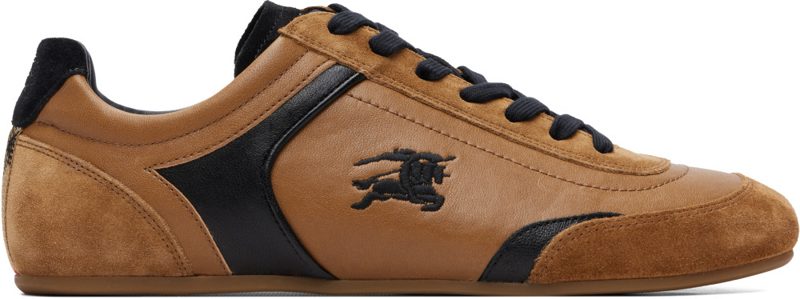 Tan Leather Knight Sneakers 262376M237006