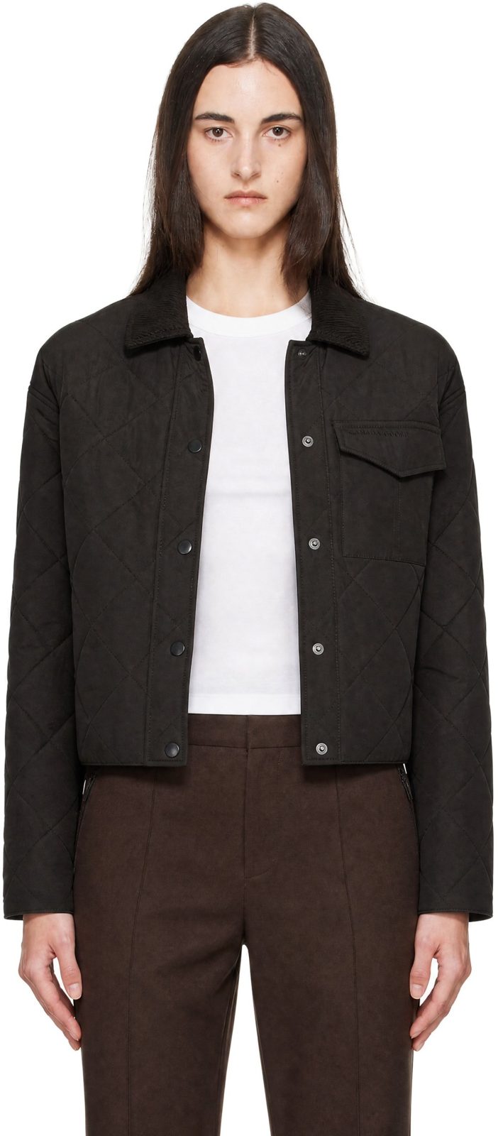 Brown Terra Jacket 262014F063003