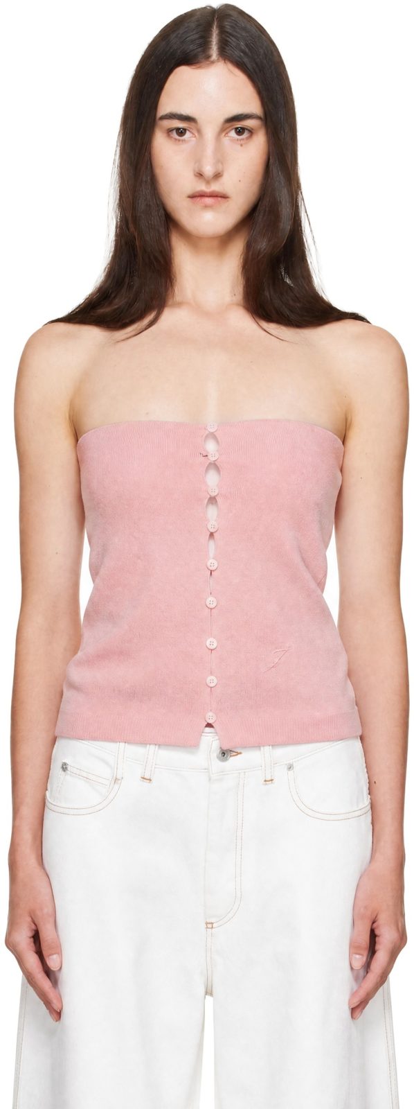 Pink The Sera Knit Tube Top 252553F111000