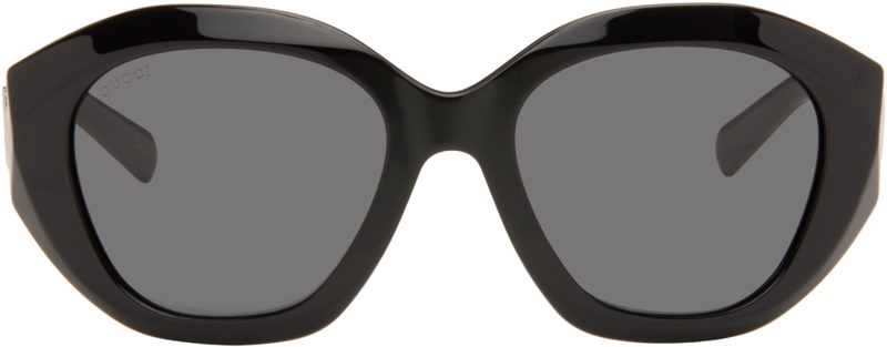 Black Geometric-Frame Sunglasses 262451F005084