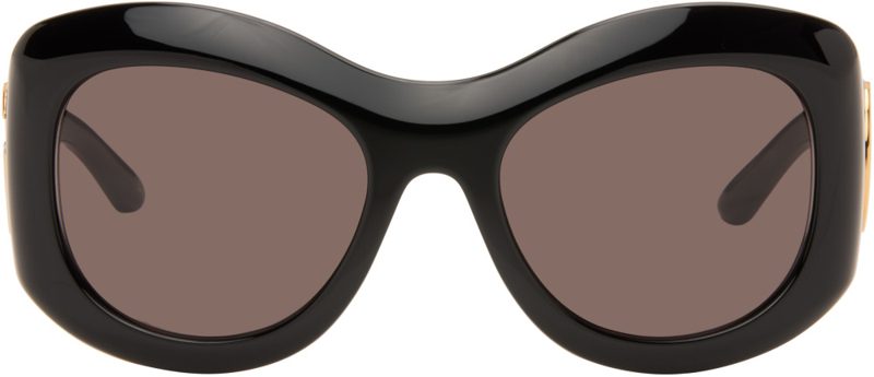 Black Round Frame Sunglasses 262451F005041