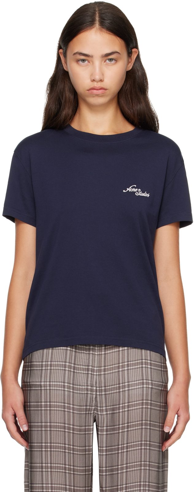 Navy Jersey Logo T-shirt 262129F110079