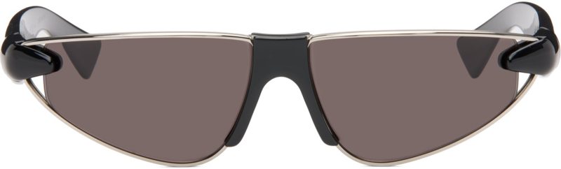 Black & Silver Icons Cat Eye Sunglasses 262798M134033