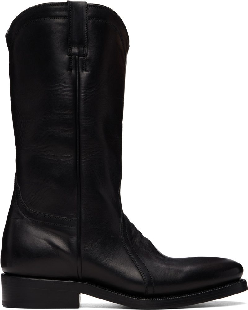 Black Leather Boots 262249F114002