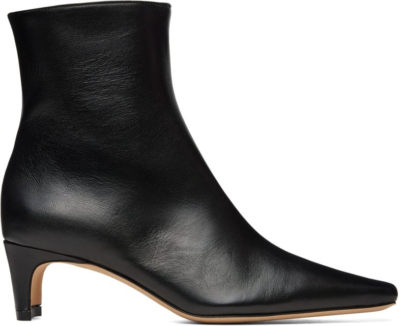 Staud Black Wally Ankle Boots 262386F113001