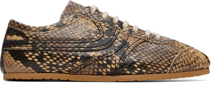 Beige Leather Sneakers 262358F128008
