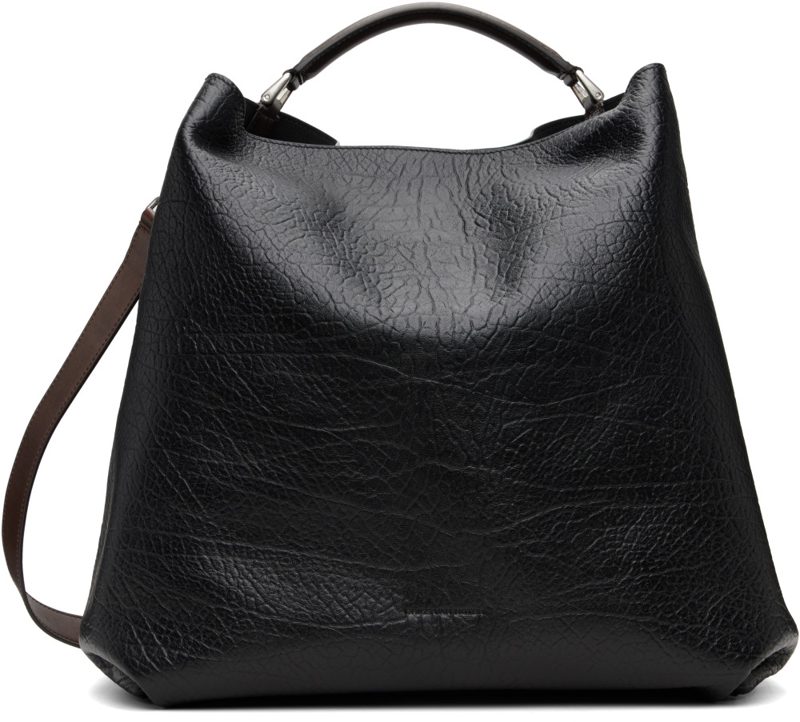 Black Leather Sling Bag 262358M170001