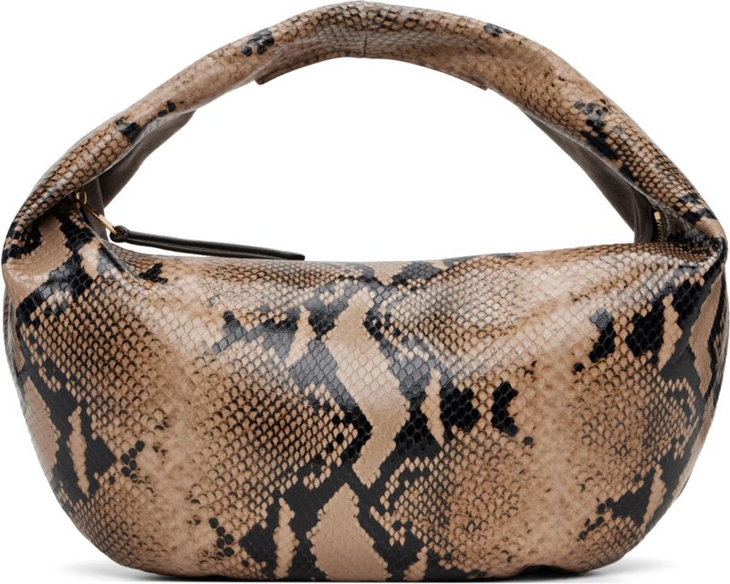 Beige & Gray Olivia Medium Python EM[보스] Bag 262914F048003