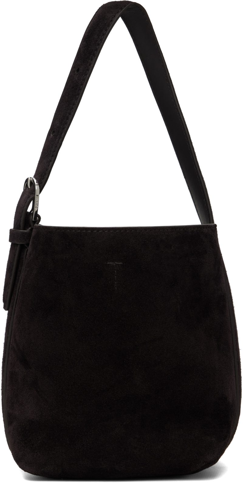 TOTEME Brown Small Belted Suede Tote 262771F049021