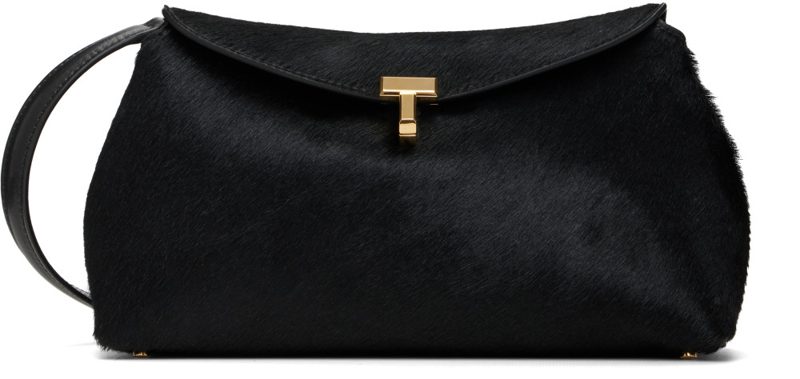 TOTEME Black T-Lock Pony Hair Clutch 262771F044011