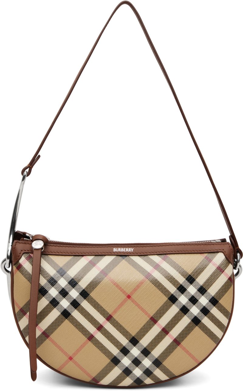 Beige Small Bridle Saddle Bag 262376F048011