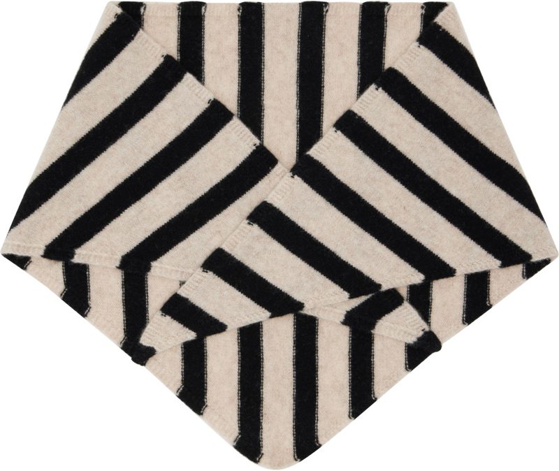 Paul Smith [오프화이트] & Black Lambswool Stripe Neckerchief Scarf 262260M150002