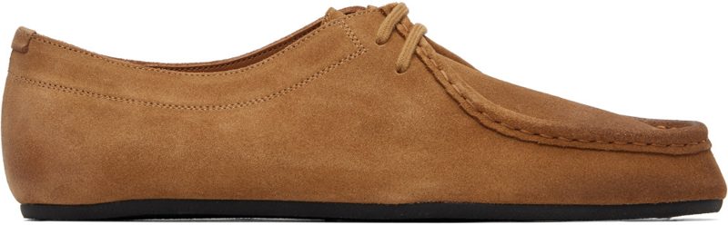Tan Hood Lace-Up Derbys 262249M225009