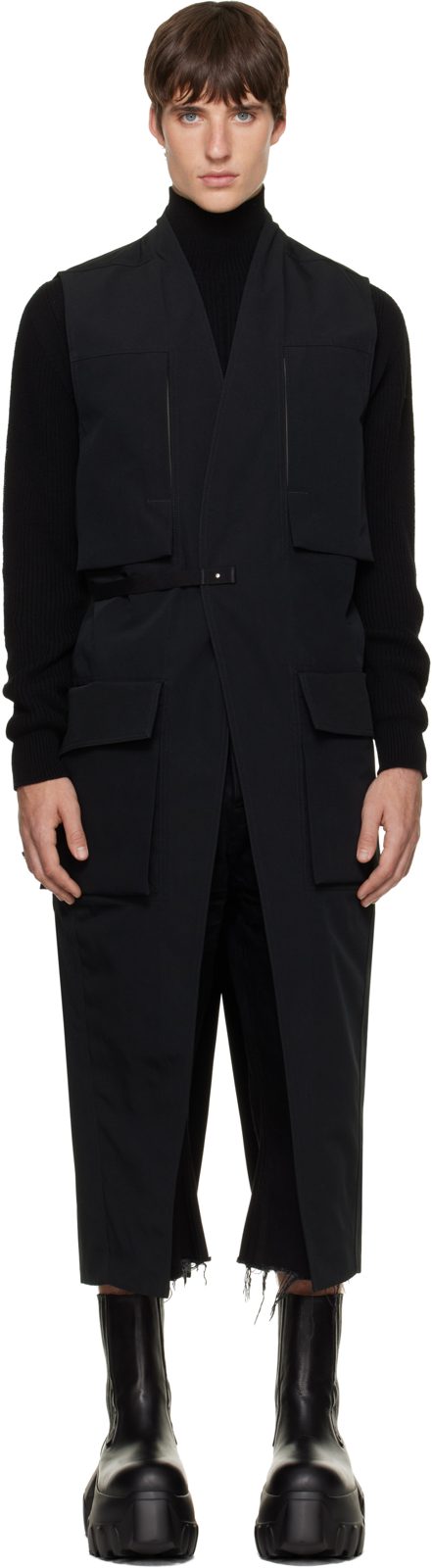 Black Tower Long Lab Cargo Vest 262232M185008