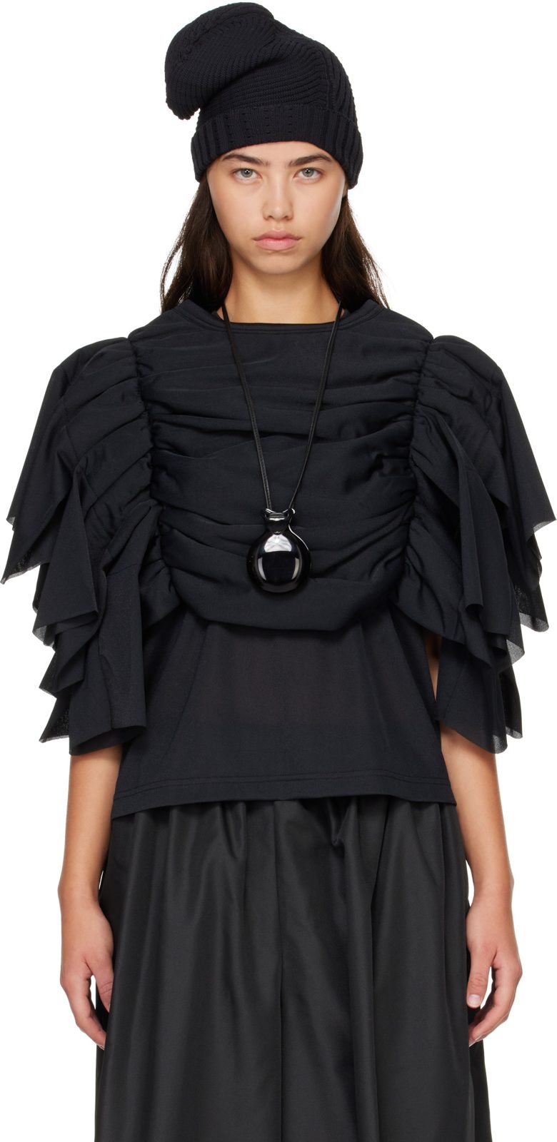 Comme des Garcons Black Gathering Layered Shirt 262245F109004