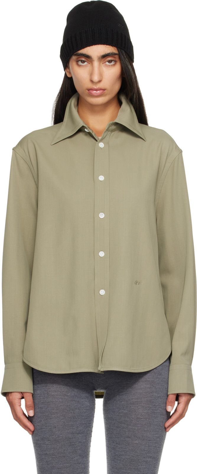 Green Wool Shirt 262798F109002