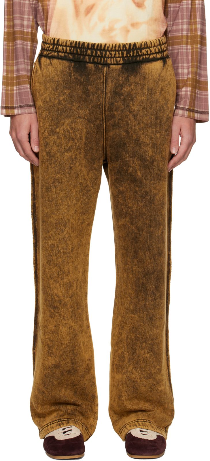Brown P-Martains-Raw Sweatpants 262001M190000