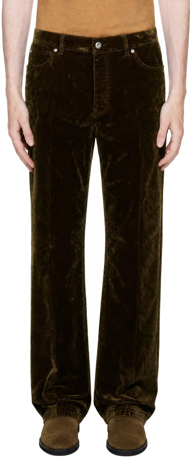Brown Five Pocket Trousers 262270M191001