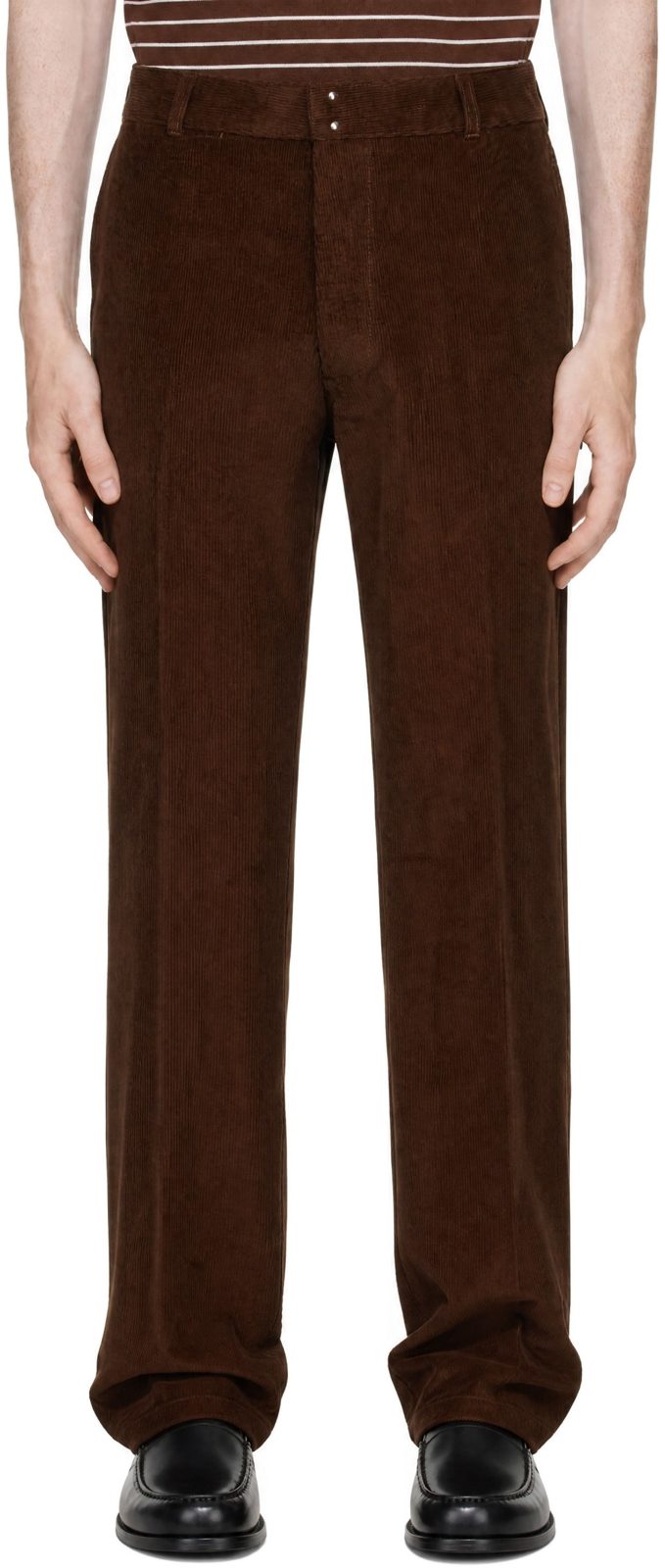 Brown Paris Fit Trousers 262482M191000