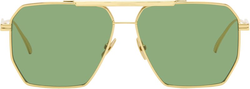 Gold Classic Aviator Sunglasses 261798F005044