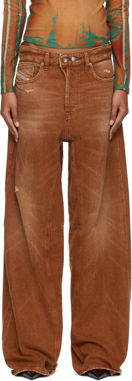 Brown 1996 D-Sire-Yu-U Low Waist Relaxed Jeans 262001F069001
