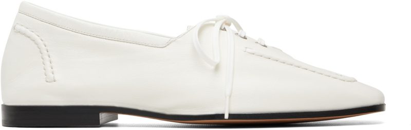 White Gino Lace-Up Oxfords 262798F120000