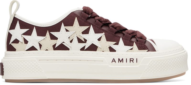 Burgundy Stars Court Low Sneakers 262886M237077