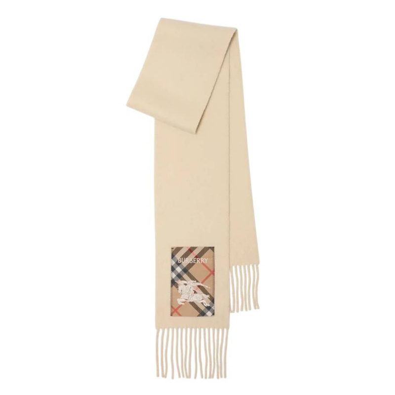 Check Label Cashmere Scarf